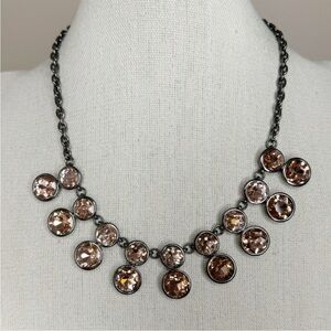 Elegant Ann Taylor Rose Gold stones Necklace